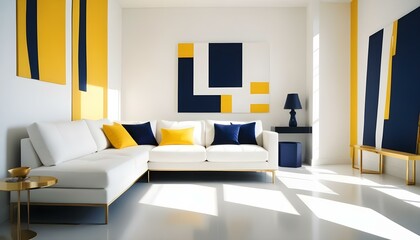 Photo interior modern design room 3d illustration