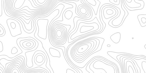 Topographic map background geographic line map with seamless ornament design. The black on white contours vector topography stylized height of the lines map.	