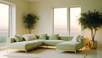 Photo interior modern design room 3d illustration