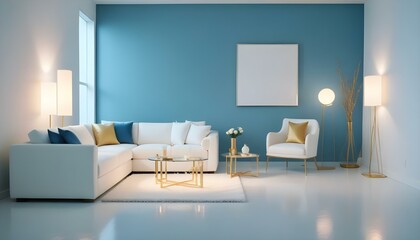 Photo interior modern design room 3d illustration