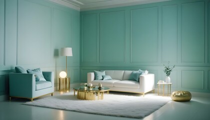 Photo interior modern design room 3d illustration