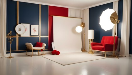 Photo interior modern design room 3d illustration