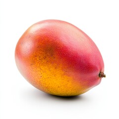 Fresh mango resting on a white isolated background, ready for culinary creative use or enjoyment
