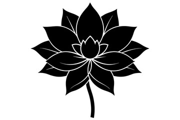 a flower silhuette vector illustration