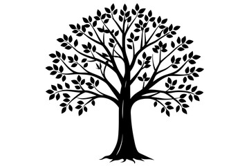 Obraz premium tree silhouette vector illustration