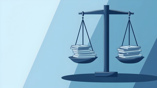 Scales of Justice Representing Law and Fairness in Judicial System