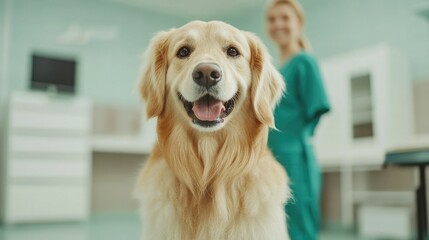 Close up of a veterinary care professional meticulously grooming a long haired dog focusing on maintaining its soft fluffy coat with gentle care and attention to detail