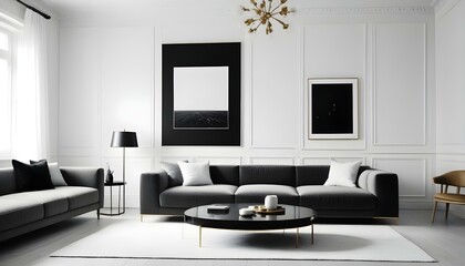 Photo interior modern design room 3d illustration