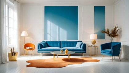 Photo interior modern design room 3d illustration