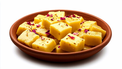 Chakki Gamestate of square-shaped milk on a totally white background