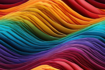 Abstract rainbow textured waves decorative background