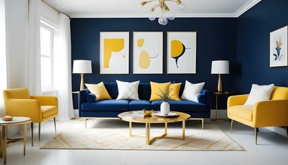 Photo interior modern design room 3d illustration
