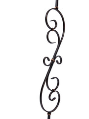 metal decorative parts of the stairs of shaped forging on metal