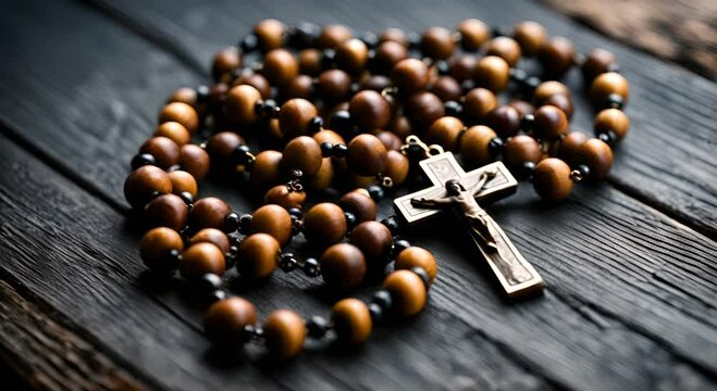 Rosary with a cross.