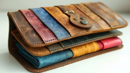 picture of a women`s purse for cards and currency, handy wallet