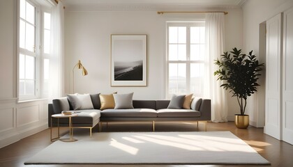 Photo interior modern design room 3d illustration