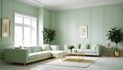 Fototapeta premium Photo interior modern design room 3d illustration