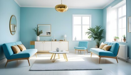 Fototapeta premium Photo interior modern design room 3d illustration