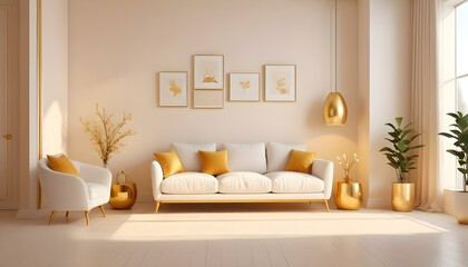 Photo interior modern design room 3d illustration
