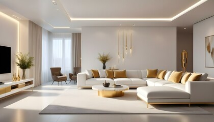 Photo interior modern design room 3d illustration