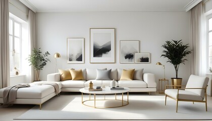 Photo interior modern design room 3d illustration