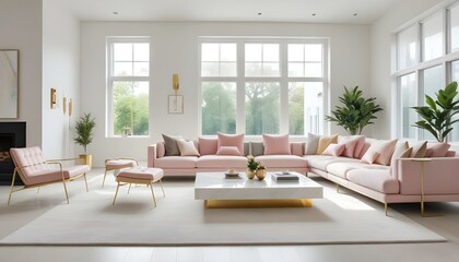 Photo interior modern design room 3d illustration