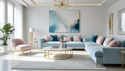 Photo interior modern design room 3d illustration