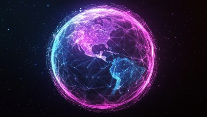Naklejka premium A Digital Representation of Earth