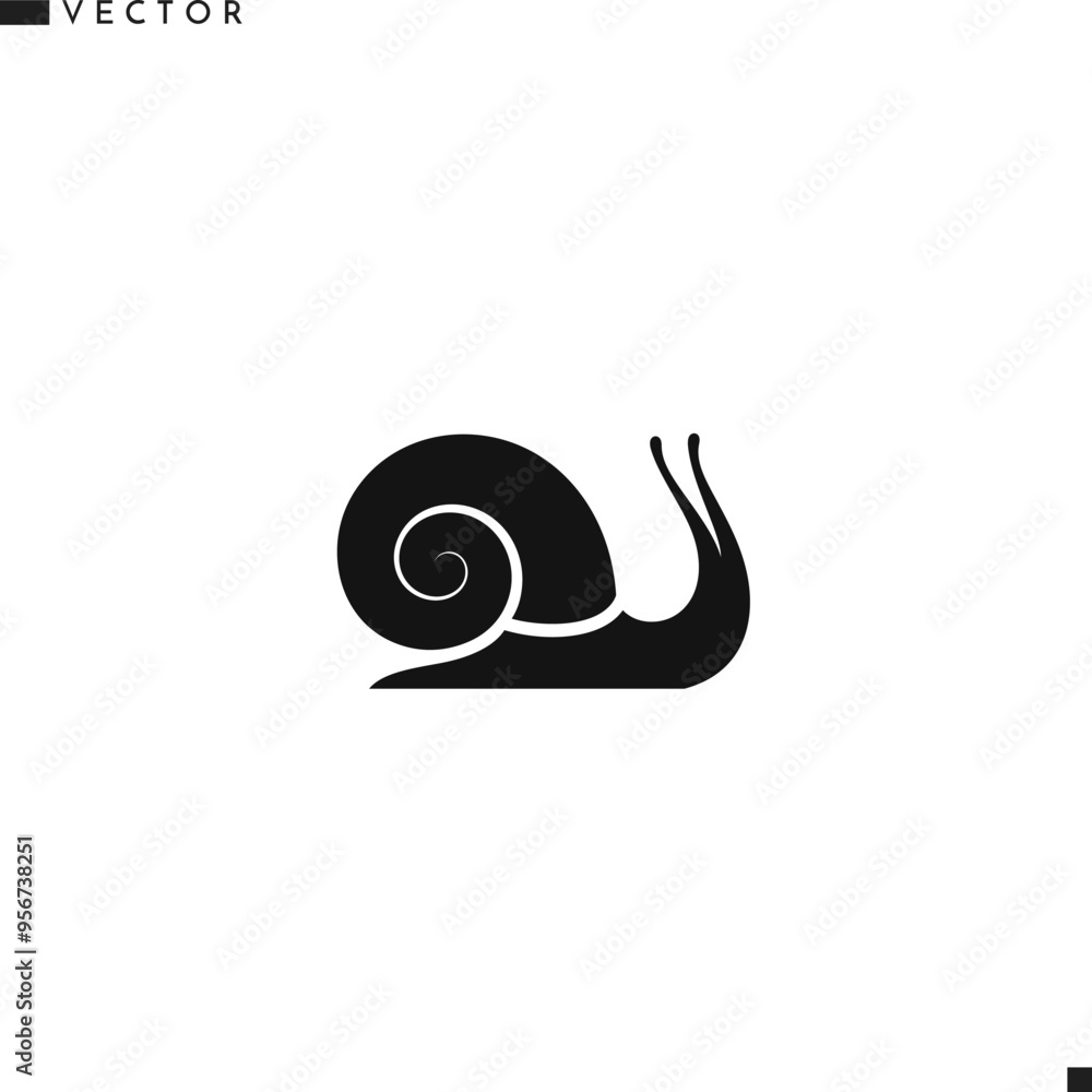 Poster abstract snail icon