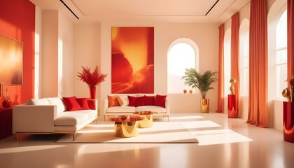 Photo interior modern design room 3d illustration