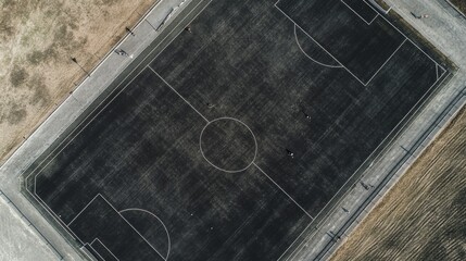 Aerial View of Soccer Field.