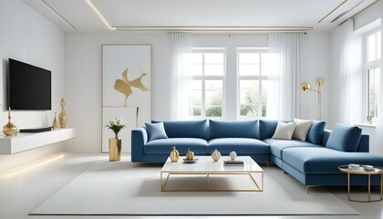 Photo interior modern design room 3d illustration