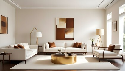 Fototapeta premium Photo interior modern design room 3d illustration