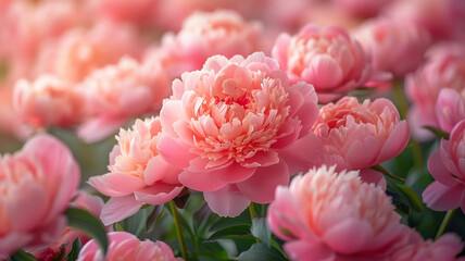Beautiful delicate pink flowers close up