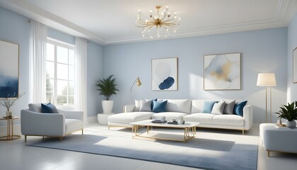 Photo interior modern design room 3d illustration