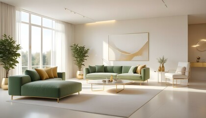 Fototapeta premium Photo interior modern design room 3d illustration