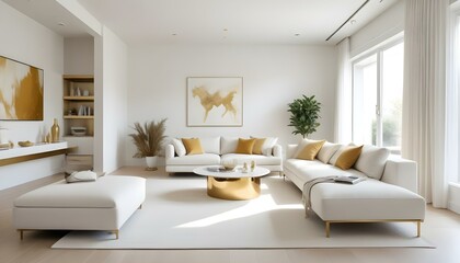 Fototapeta premium Photo interior modern design room 3d illustration