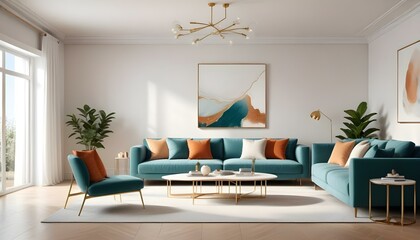 Photo interior modern design room 3d illustration
