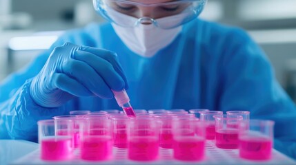 Laboratory Worker Handling Animal Models for Ethical Scientific Research and Analysis in a Medical or Healthcare Facility