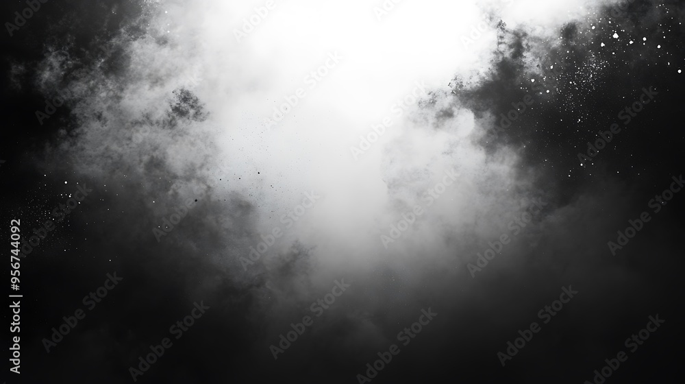 Poster abstract black and white texture creating a mystical atmosphere of contrast and depth