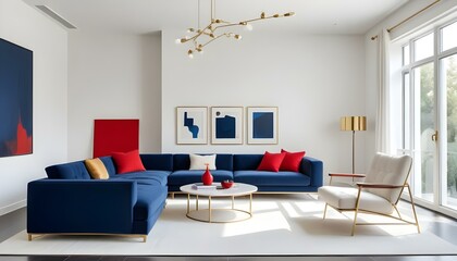 Photo interior modern design room 3d illustration