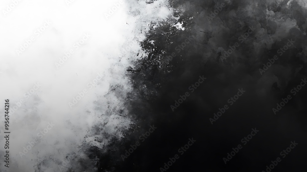 Aufkleber abstract black and white texture creating a mystical atmosphere of contrast and depth