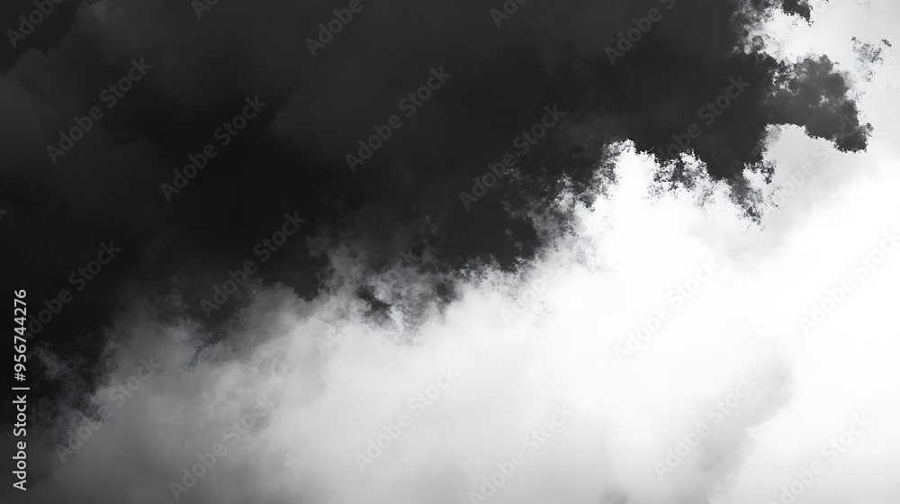Poster abstract black and white texture creating a mystical atmosphere of contrast and depth