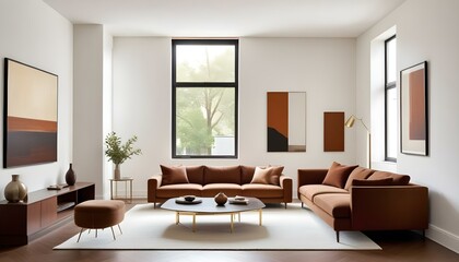 Fototapeta premium Photo interior modern design room 3d illustration