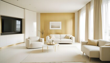 Fototapeta premium Photo interior modern design room 3d illustration