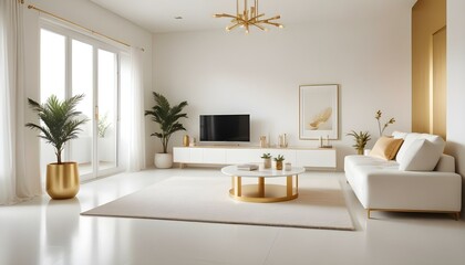 Fototapeta premium Photo interior modern design room 3d illustration