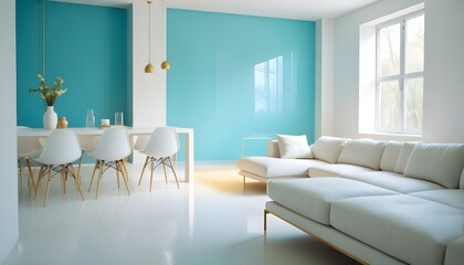 Fototapeta premium Photo interior modern design room 3d illustration