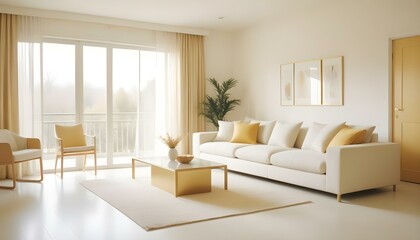 Fototapeta premium Photo interior modern design room 3d illustration