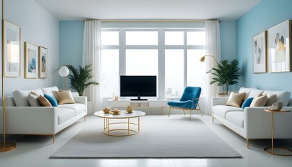 Photo interior modern design room 3d illustration