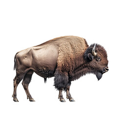 a bison with a white background